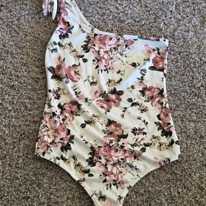Floral One-Shoulder